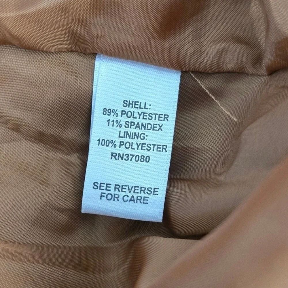 Cato Suede-Like Side Zipper A-line Lined Skirt Brown‎ 18W